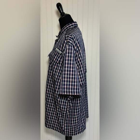 Habit Men’s Short Sleeve Plaid Shirt Button Up Size XL Solar Factor Hiking Camp - Picture 5 of 16